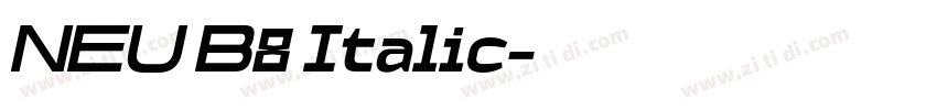NEU B8 Italic字体转换